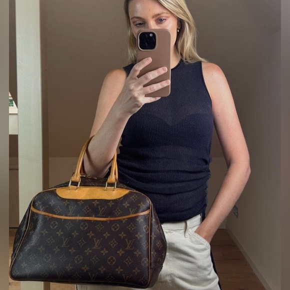 Louis Vuitton Brown LV Monogram Alma Canvas Deauville Bag Satchel Purse - Picture 2 of 11